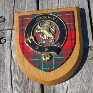 Vintage Scottish Clan Courage Cumming Crest Wall Plaque 100% Scottish